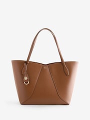 BOSS Brown Numah Leather Shopper Tote Bag - Image 1 of 1