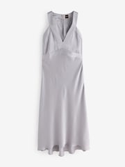 BOSS Silver Danden Satin Dress - Image 1 of 1
