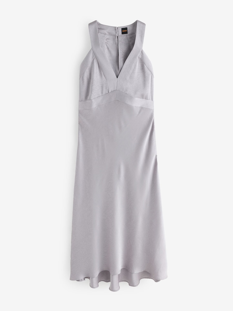 BOSS Silver Danden Satin Dress - Image 1 of 1