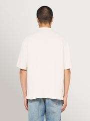 Edwin White Rick Jersey Mini Jacquard Polo Shirt - Image 2 of 8