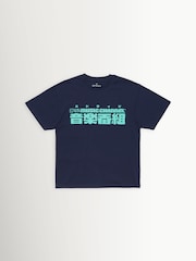 Edwin Blue Ongaku Graphic Print T-Shirt - Image 6 of 7