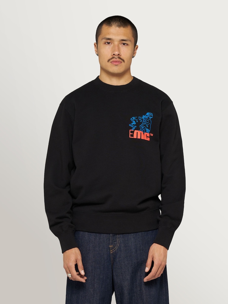 Edwin Black Charmer Chest Graphic Print Sweat Top - Image 1 of 5