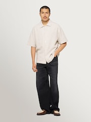 Edwin White Zed Checked Waffle Short Sleeve Shirt - Image 3 of 8