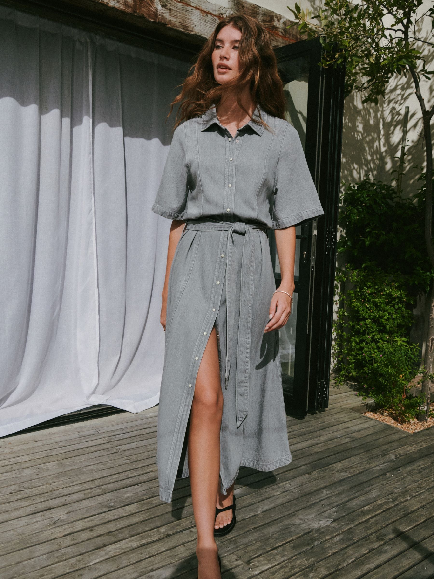 grey shirt dress for women SALE - The Shirt Dress