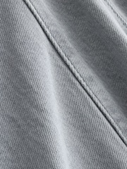 رمادي دنيم - فستان ماكسي بتصميم قميص بكُم قصير من N. Premium - صورة 7 من 9