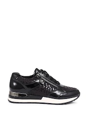 Pavers Black Lace-Up Trainers - Image 1 of 5