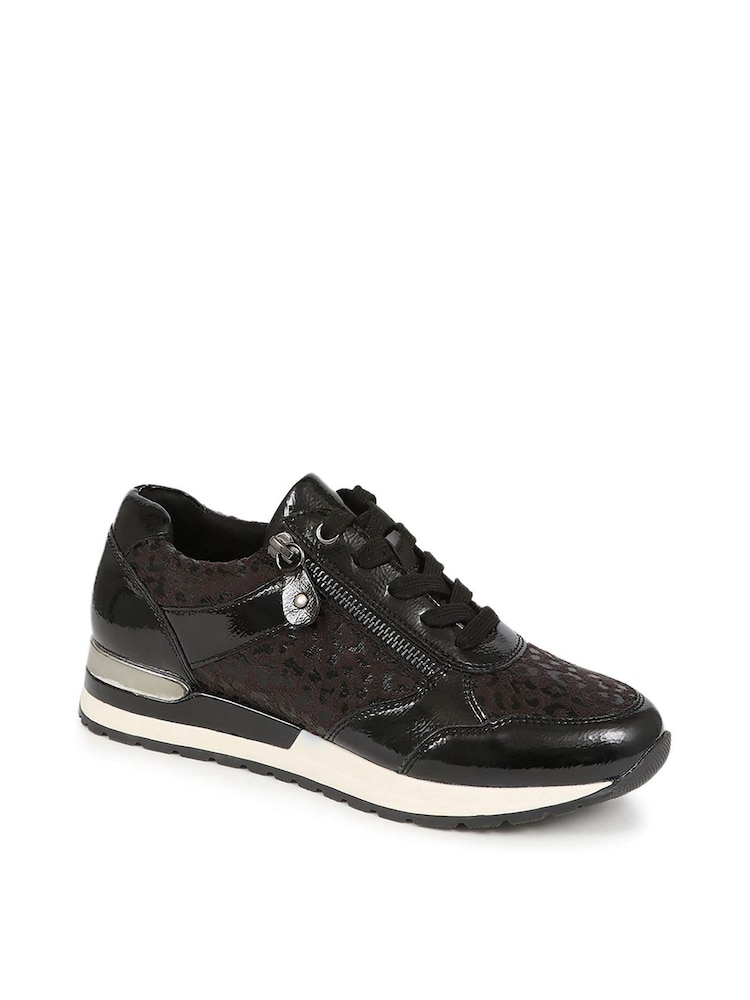Pavers Black Lace-Up Trainers - Image 2 of 5