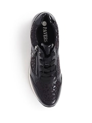 Pavers Black Lace-Up Trainers - Image 4 of 5
