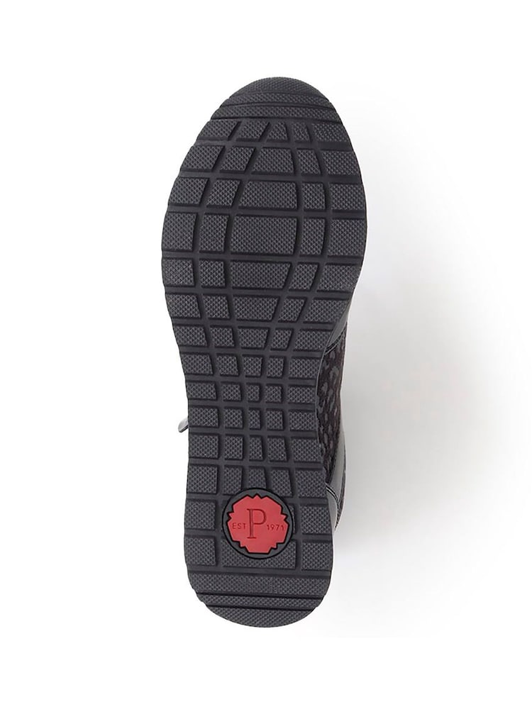 Pavers Black Lace-Up Trainers - Image 5 of 5