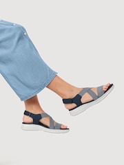 Pavers Blue Lightweight Touch Fasten Sandals - Image 1 of 5