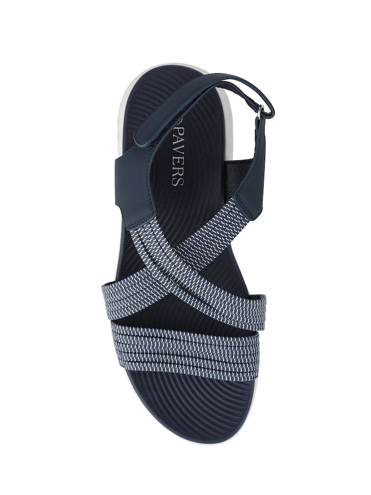 Pavers Blue Lightweight Touch Fasten Sandals - Image 5 of 5