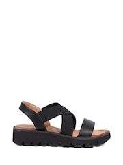 Pavers Black Slip-On Chunky Sandals - Image 1 of 5