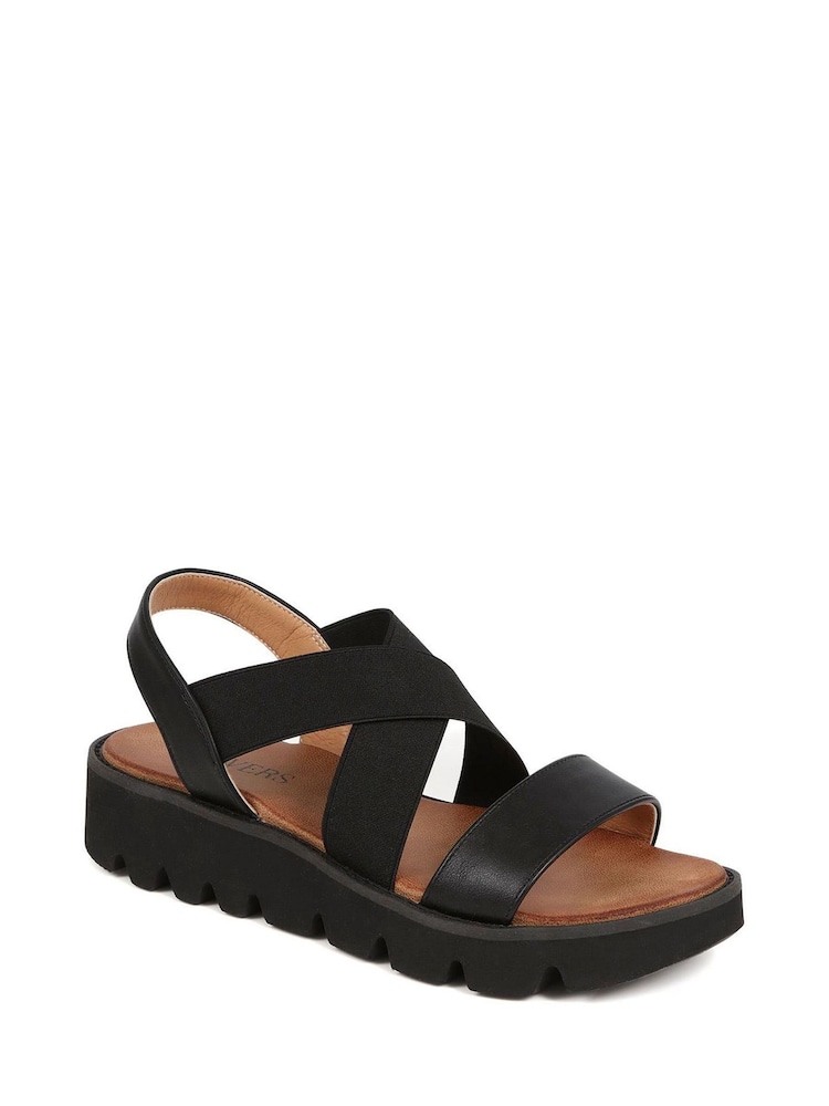 Pavers Black Slip-On Chunky Sandals - Image 2 of 5