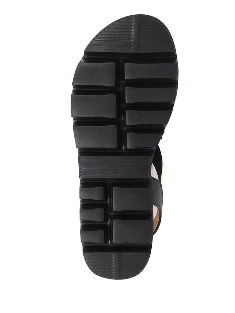 Pavers Black Slip-On Chunky Sandals - Image 5 of 5