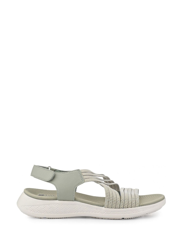 Pavers Green Lightweight Touch Fasten Sandals - Image 1 of 5