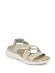 Pavers Green Lightweight Touch Fasten Sandals - Image 2 of 5