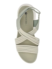 Pavers Green Lightweight Touch Fasten Sandals - Image 4 of 5