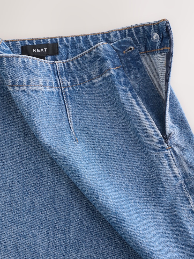 Mid Blue Mini Denim Skirt - Image 2 of 3