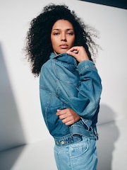 Mid Blue Denim Mini Skort - Image 4 of 8