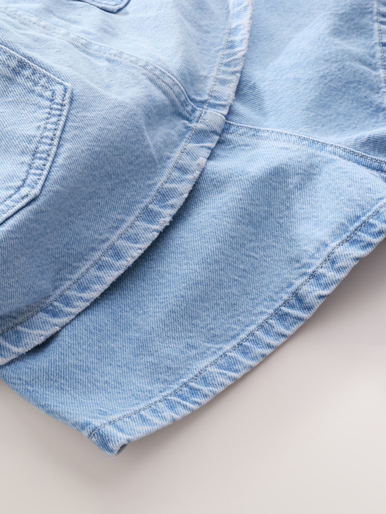 Light Blue Denim Mini Skort - Image 9 of 9
