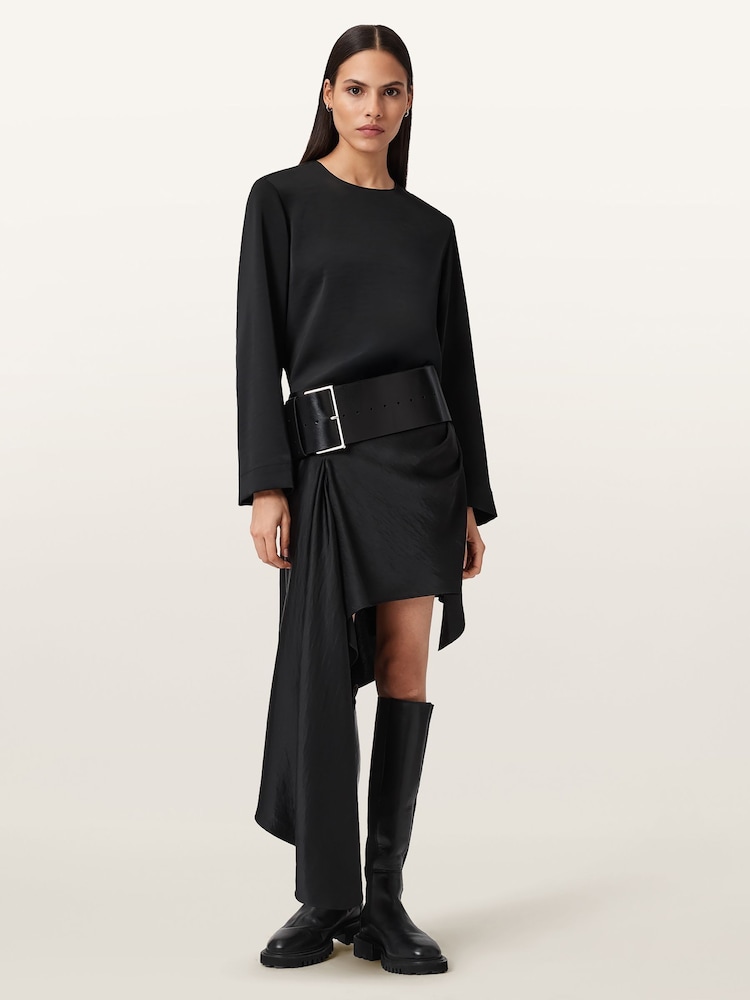 AllSaints Black Sami Skirt - Image 2 of 8