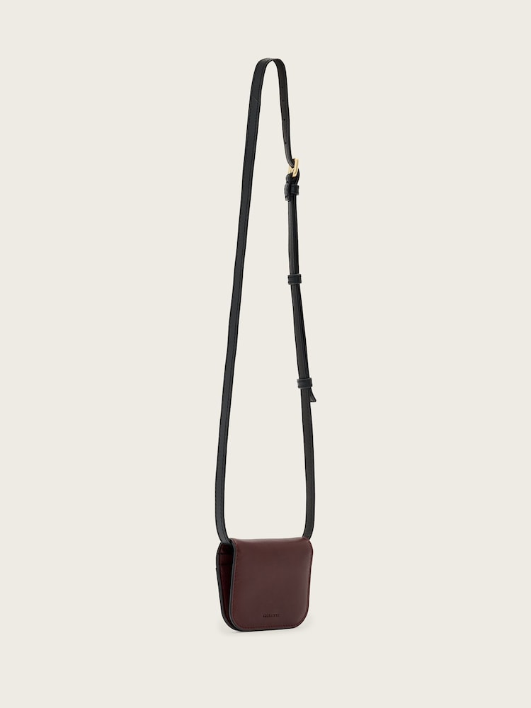 AllSaints Red Maeve Card Cross-Body Bag - Image 2 of 4