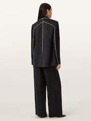 AllSaints Black Theah Trousers - Image 2 of 8