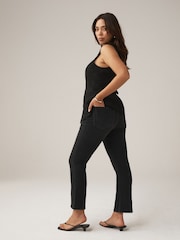 Washed Black Hourglass Cropped Bootcut Jeans - Image 2 of 10