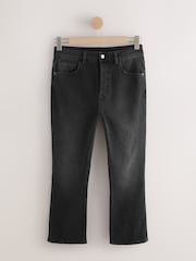 Washed Black Hourglass Cropped Bootcut Jeans - Image 7 of 10
