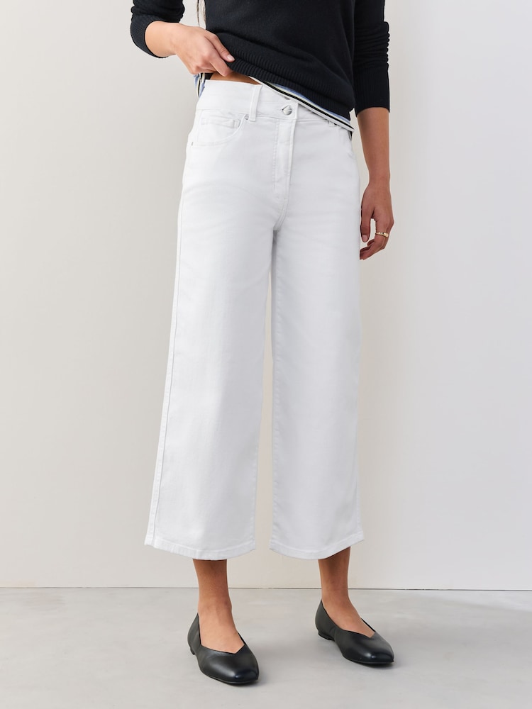 White Lift, Slim & Shape Wide Cropped Jeans - Image 2 of 9