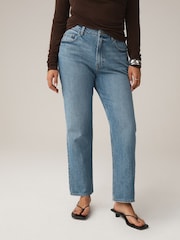 دنيم أزرق فاتح - Hourglass Classic High Rise Straight Jeans - Image 2 of 6