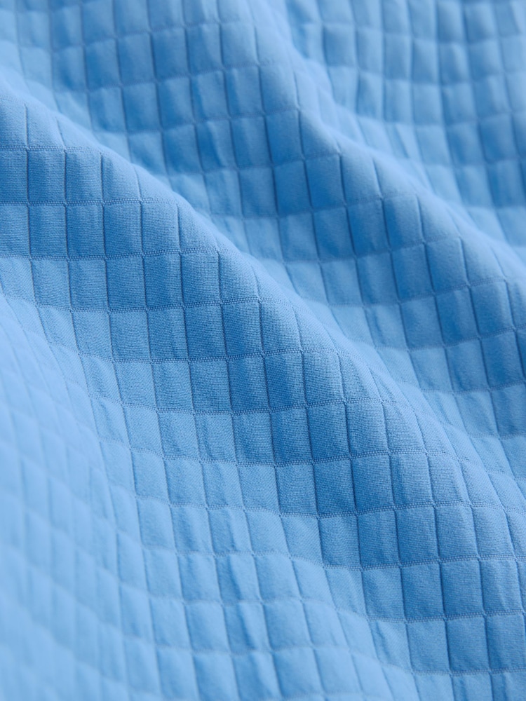 Light Blue Waffle Texture 5 Inch Swim Shorts - Image 10 of 10