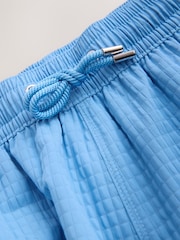 Light Blue Waffle Texture 5 Inch Swim Shorts - Image 8 of 10