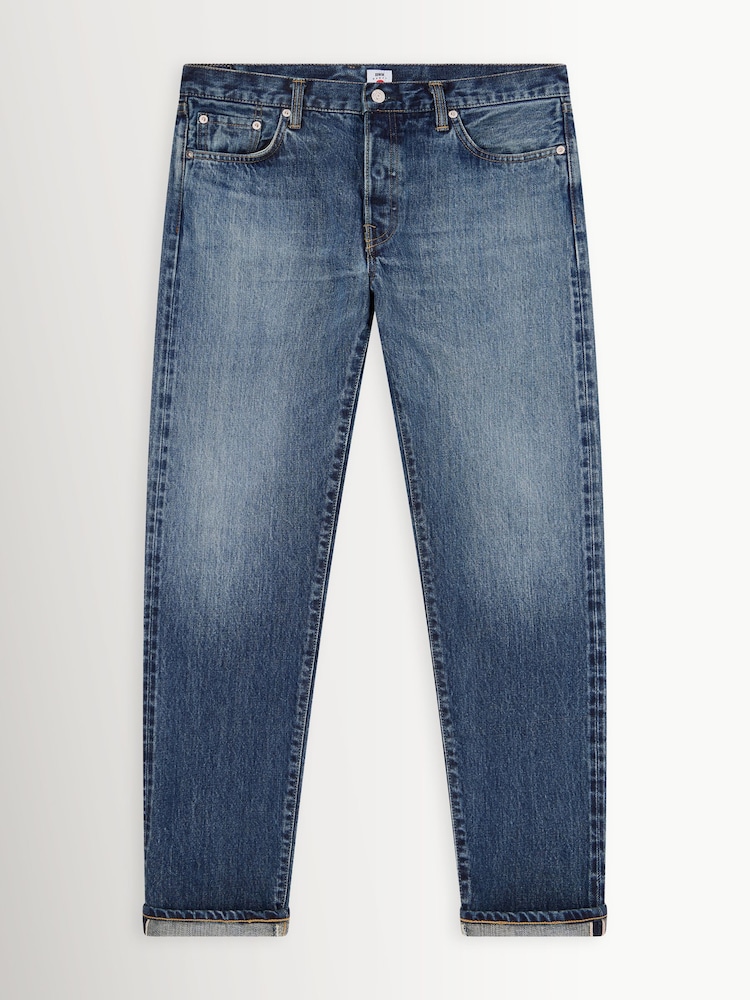 Edwin Blue Dark Used Wash Kaihara Opened Denim 12.5oz Jeans - Image 5 of 5