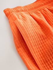 Orange Waffle Texture 5 Inch Swim Shorts - Image 10 of 10