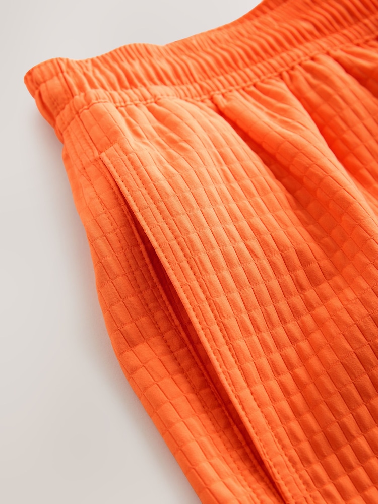 Orange Waffle Texture 5 Inch Swim Shorts - Image 10 of 10 Orange Waffle Texture 5 Inch Swim Shorts - Image 10 of 10