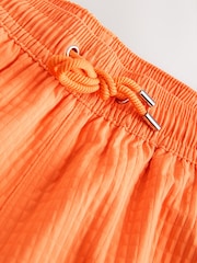 Orange Waffle Texture 5 Inch Swim Shorts - Image 8 of 10