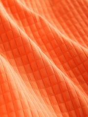 Orange Waffle Texture 5 Inch Swim Shorts - Image 9 of 10