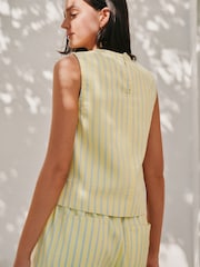 Amarillo de rayas - Denim Shell Top - Imagen 4 de 8