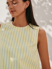 Amarillo de rayas - Denim Shell Top - Imagen 5 de 8