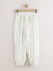 Ecru Crushed Balloon Leg Trousers - Image 5 of 7