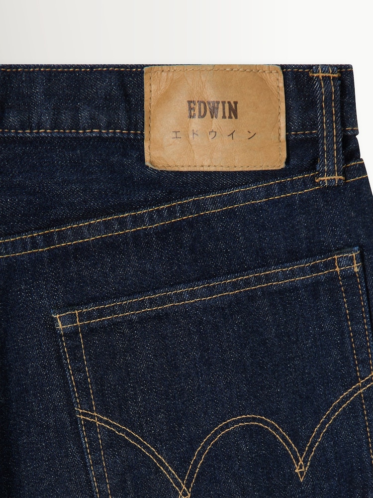 Edwin Blue Rinsed Loose Fit Kurabo Denim Selvage Jeans - Image 4 of 4