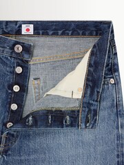 Edwin Blue Dark Used Wash Loose Fit Kurabo Denim Selvage Jeans - Image 4 of 5