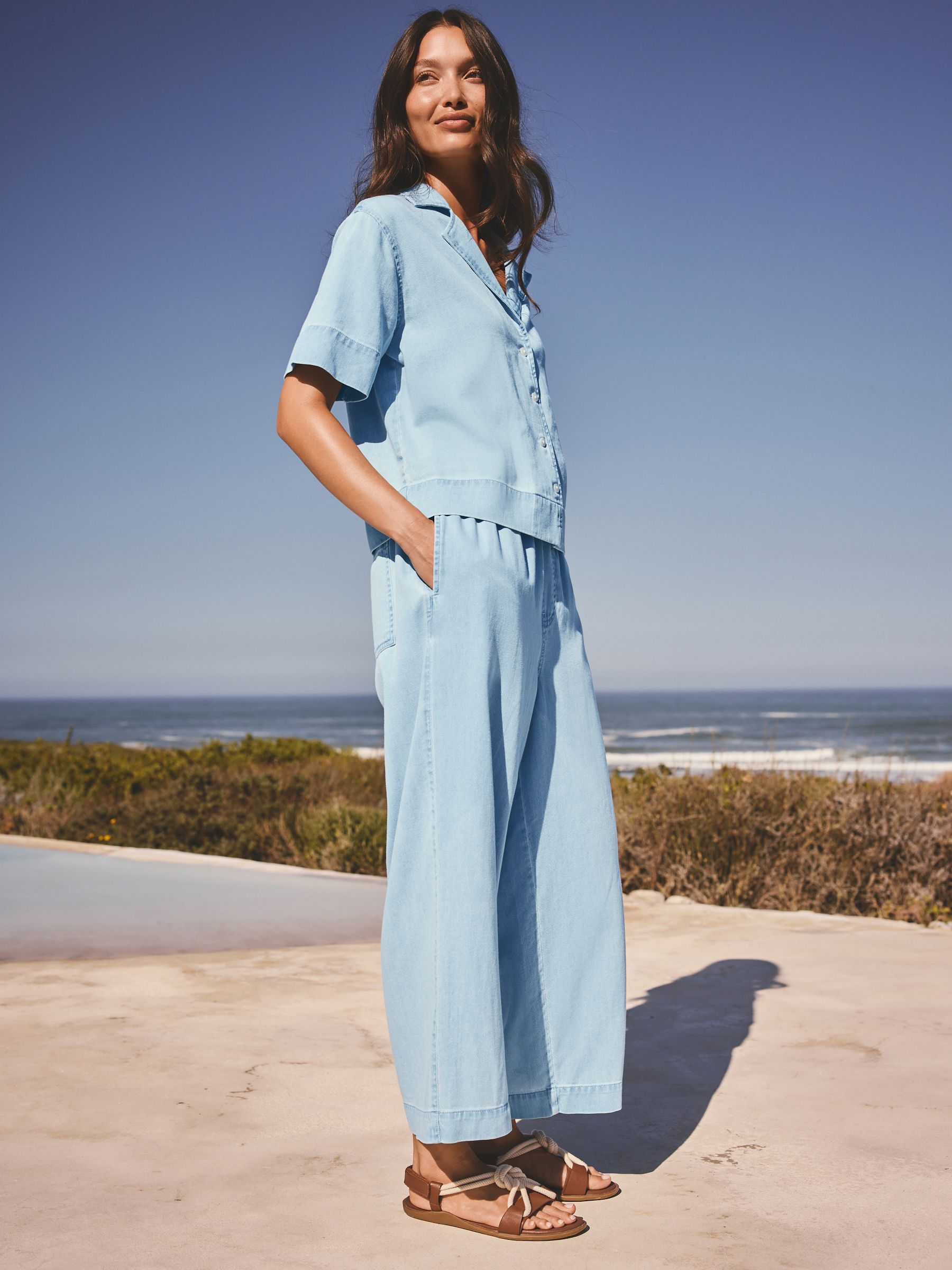 Buy Light Blue Short Sleeve Denim Shirt from Next Canada