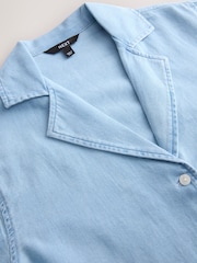 Light Blue Short Sleeve Denim Resort Shirt - Image 3 of 3