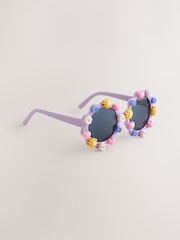 Purple Beaded Charm Sunglasses - Image 1 of 3