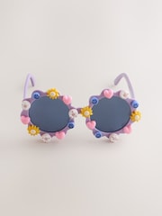 Purple Beaded Charm Sunglasses - Image 2 of 3