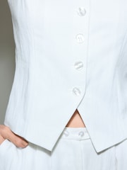 White Button Front Waistcoat - Image 5 of 8