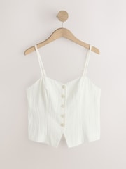 White Button Front Waistcoat - Image 6 of 8