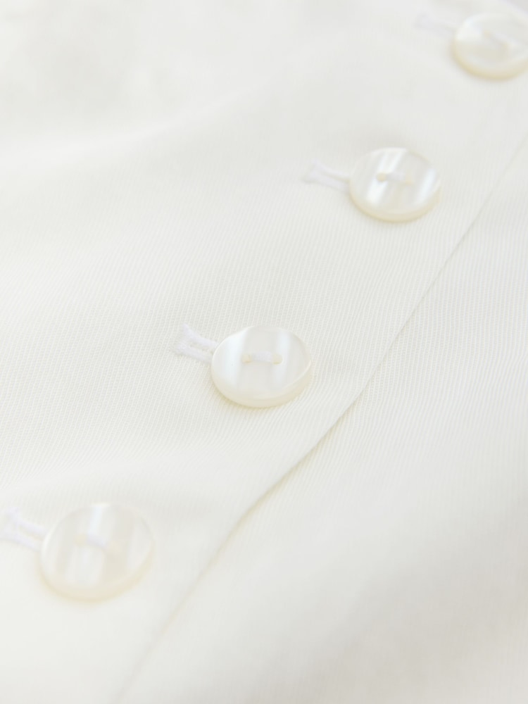 White Button Front Waistcoat - Image 8 of 8